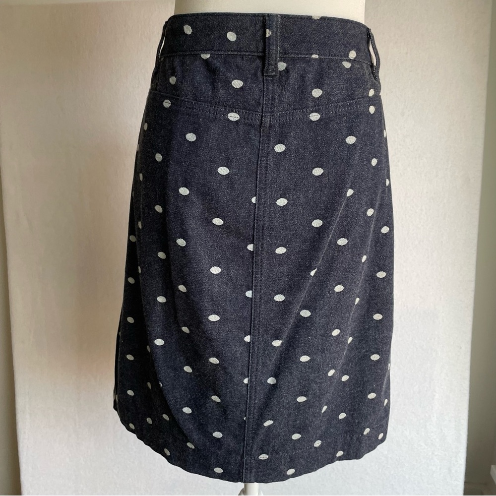 Talbots Polka Dot Denim Jean Skirt, Size 12WP - Picture 10 of 10
